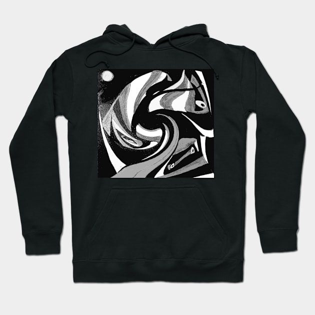 Dream Black And White Hoodie by SpieklyArt